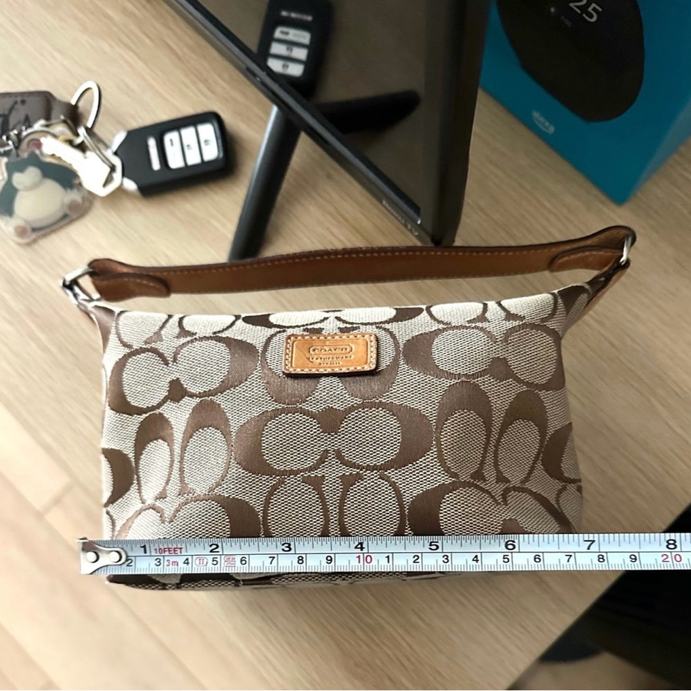 VINTAGE Y2K Coach Signature CANVAS Demi hobo HandBag in Brown 🤎 - Picture 8 of 9